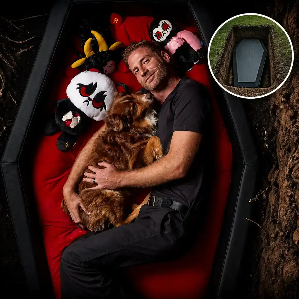 The $1 Liquid Death Coffin Fits Owners and Dogs