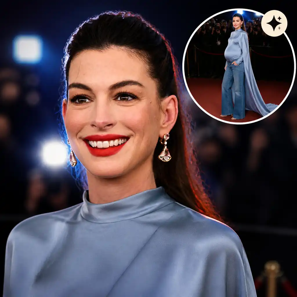 Anne Hathaway’s Pregnancy Style Goes Denim