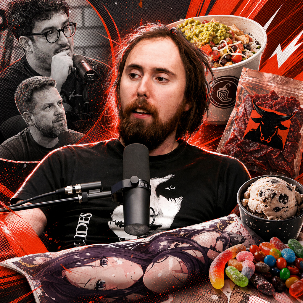 Asmongold Says His Streaming Diet Runs on Beef Jerky, Candy, Chipotle, and Floor Anime