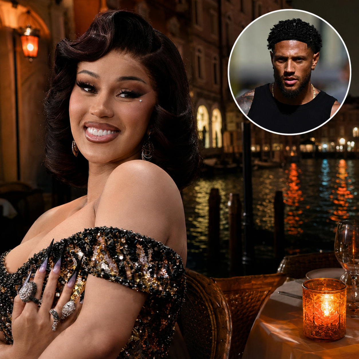 Cardi B and Maduka Okoye Dine in Venice