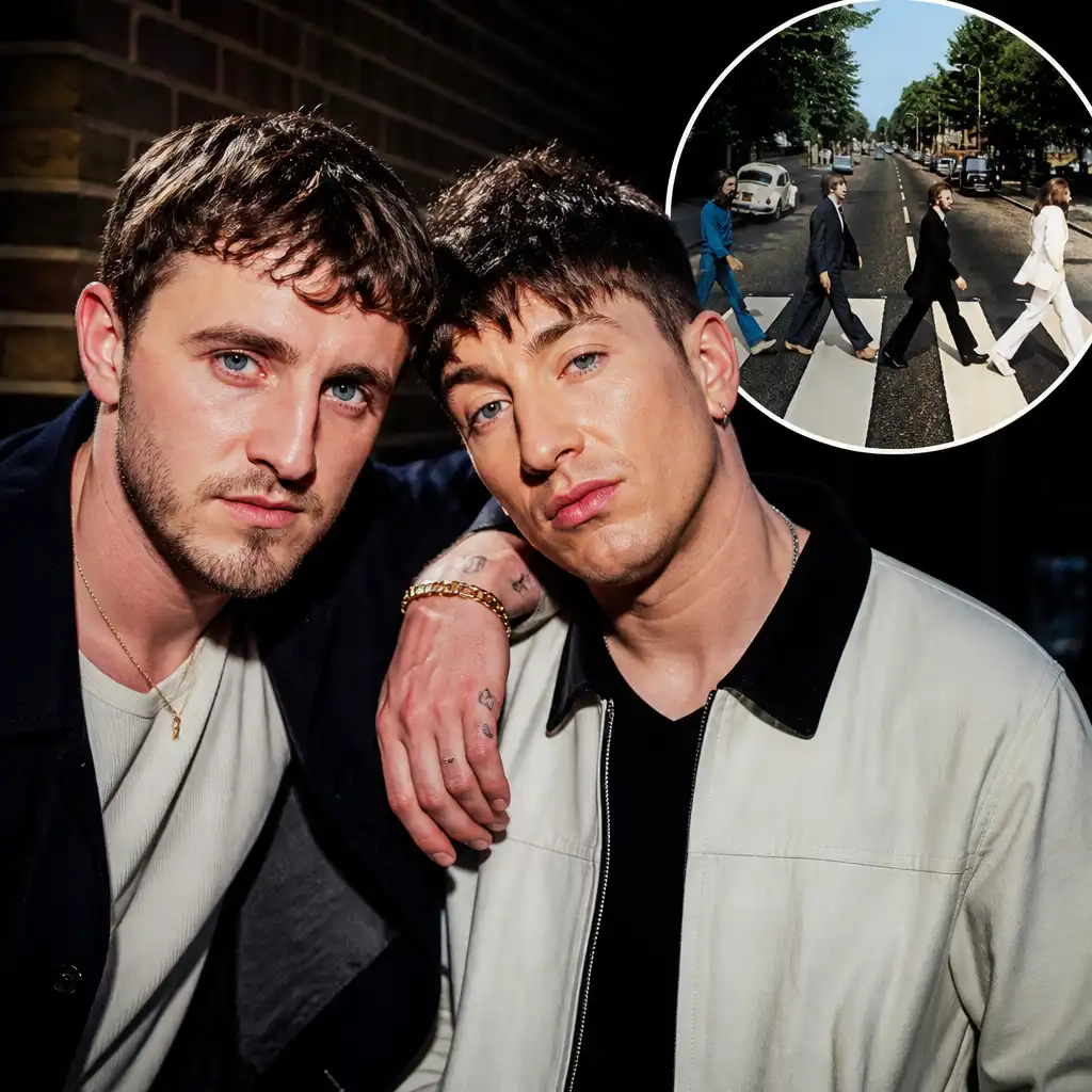 Paul Mescal and Barry Keoghan Just Recreated The Beatles’ Most Iconic Photo 