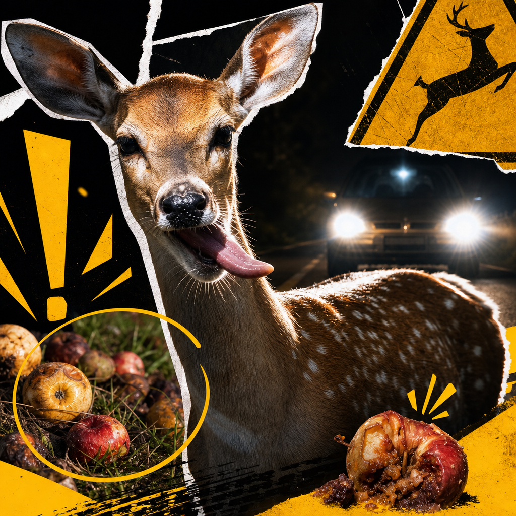 Drunk Deer Prompt Road Warning in France