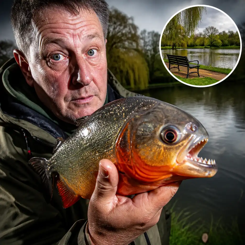 Fisherman Reels In a Piranha From a UK Park Pond