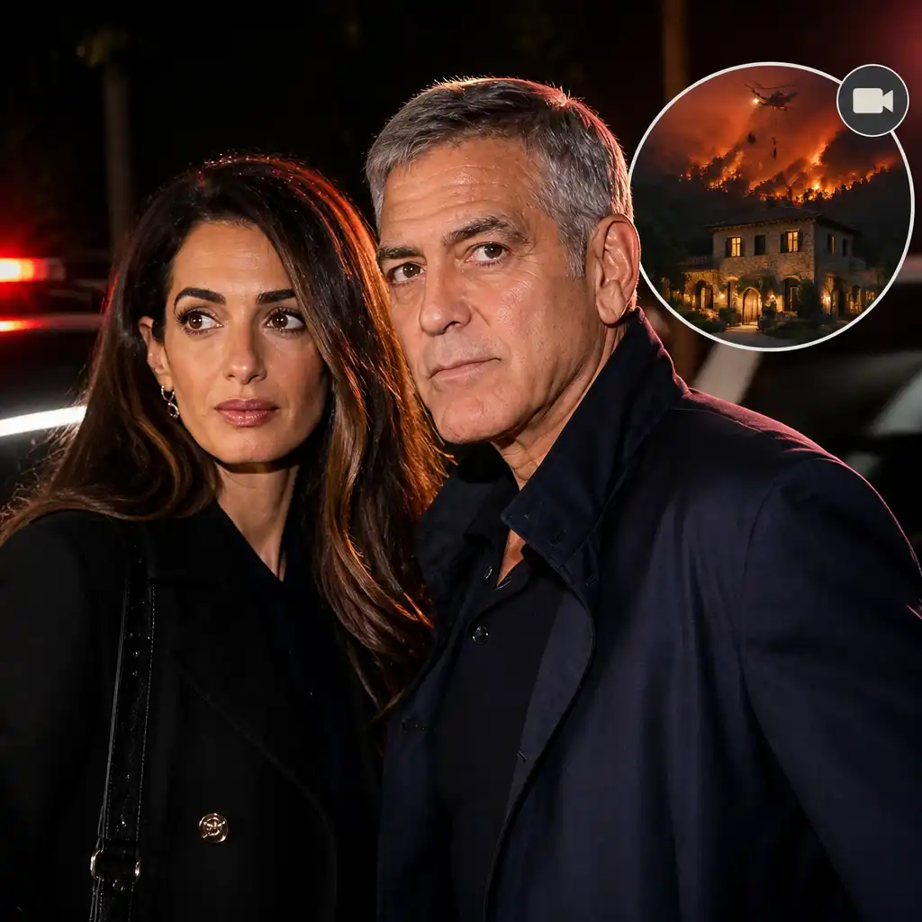 George and Amal Clooney Evacuate French Home