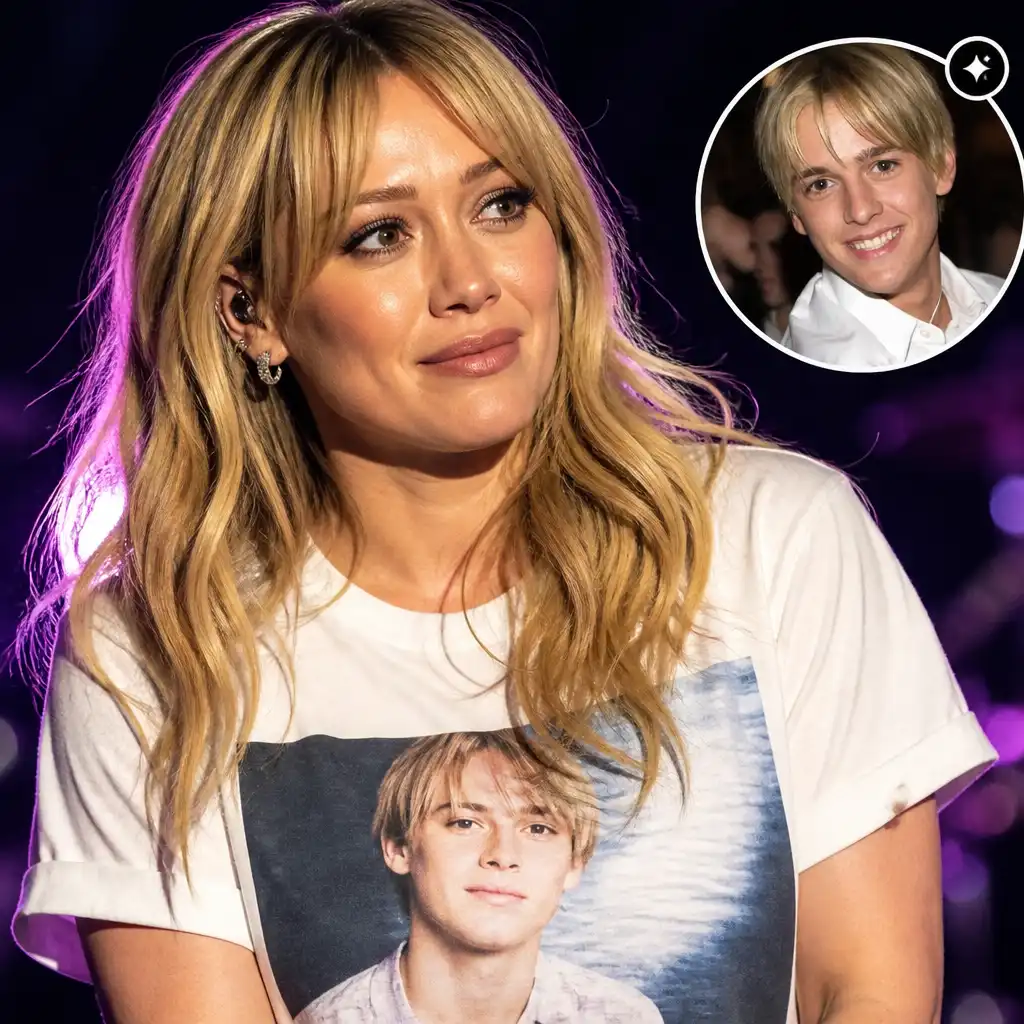 Hilary Duff Honors Aaron Carter on Tour