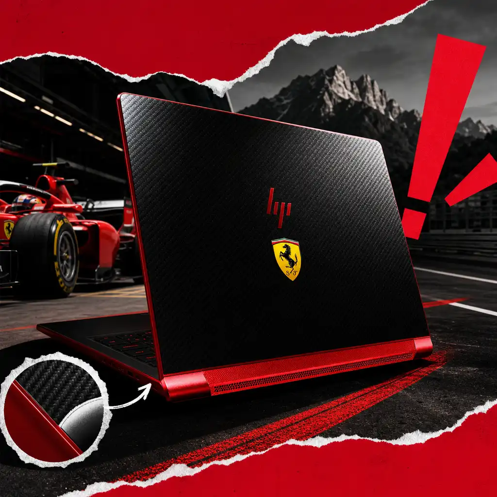 HP Ferrari Laptop Gets Carbon Fiber Finish