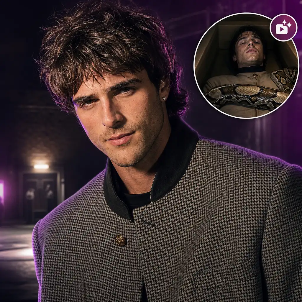 Jacob Elordi Locked in a Coffin With a Snake