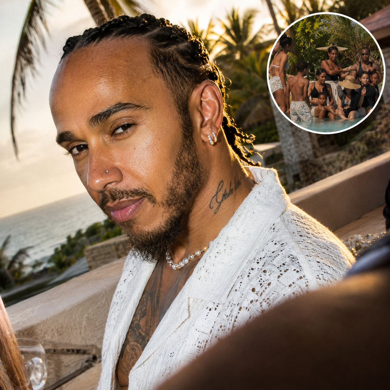 Kim Kardashian and Lewis Hamilton Bring the Family