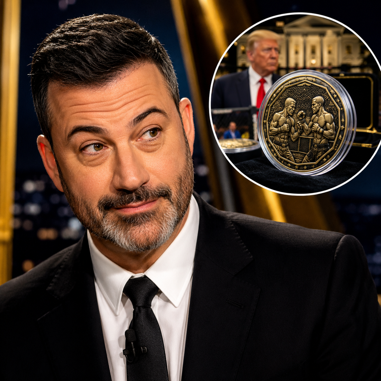 Kimmel Mocks Trump UFC Commemorative Coin