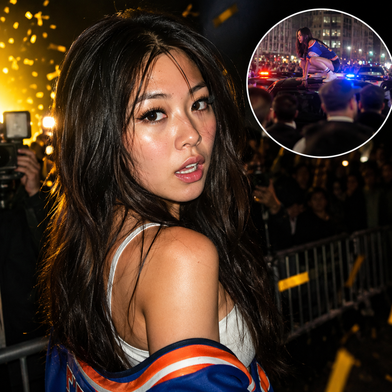 Nina Lin Arrested at Knicks Celebrations