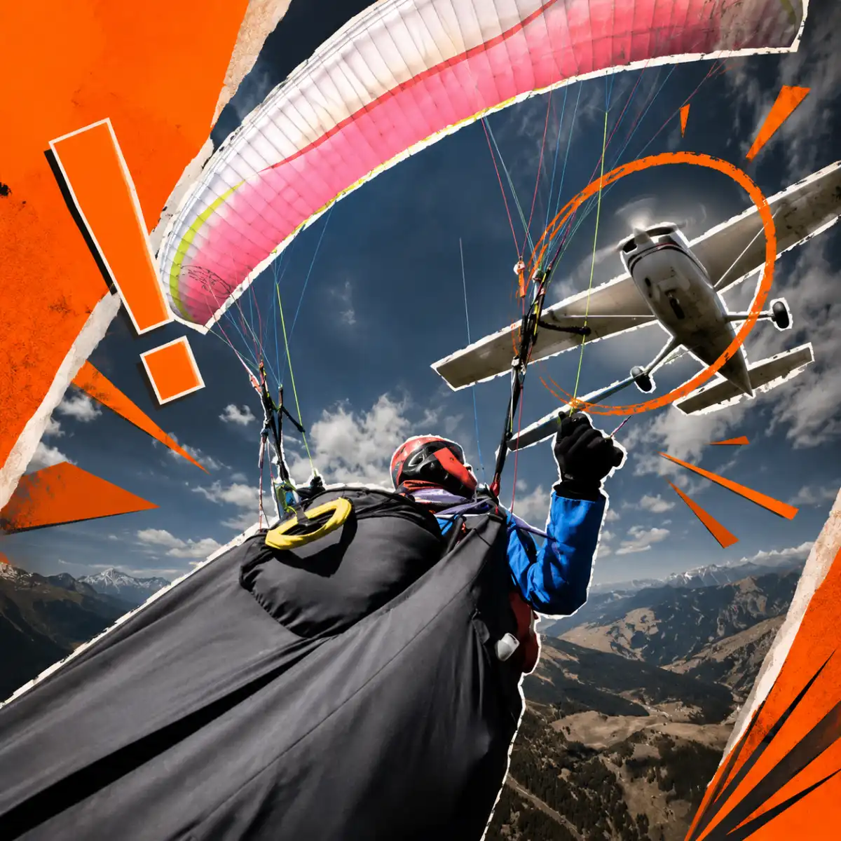 Paraglider Hit by Plane Survives Fall: here's the video