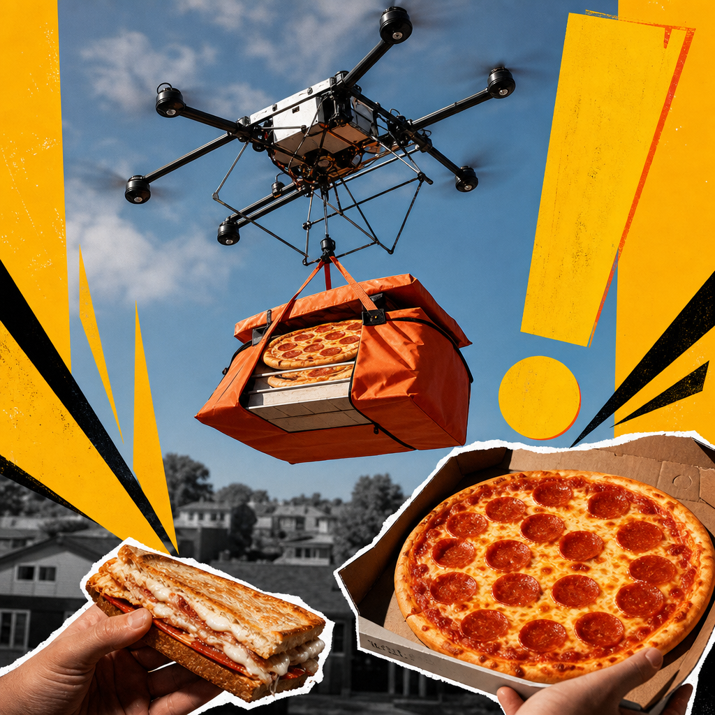 Pizza Drone Delivery Takes Off, With Limits