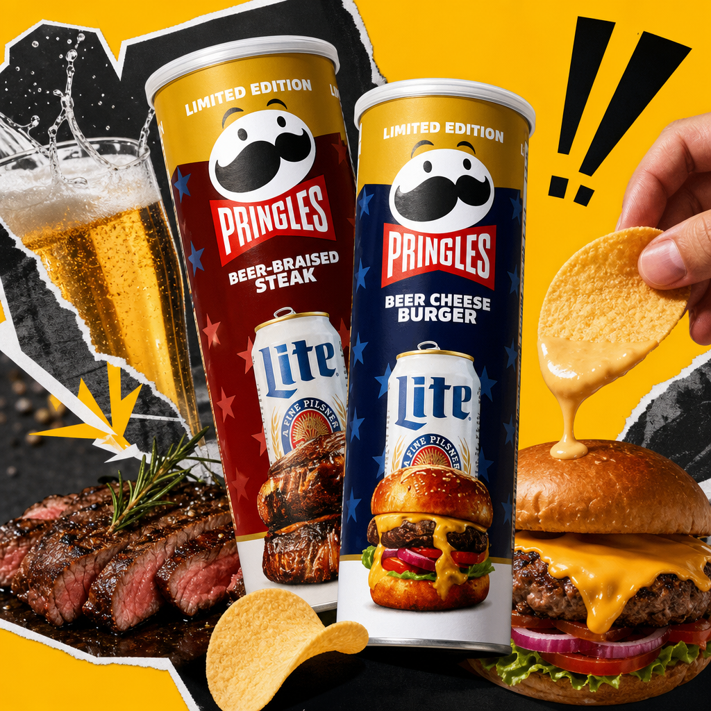 Pringles Miller Lite Collab Adds Burger Flavor