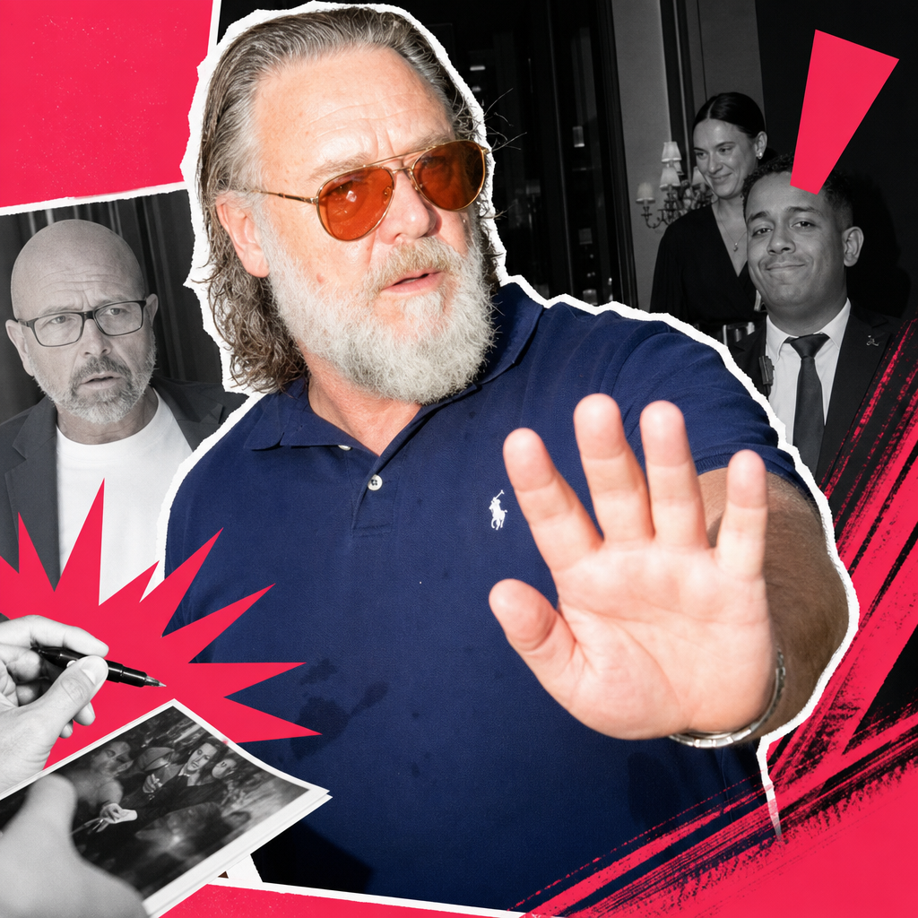 Russell Crowe Warns Autograph Hunters
