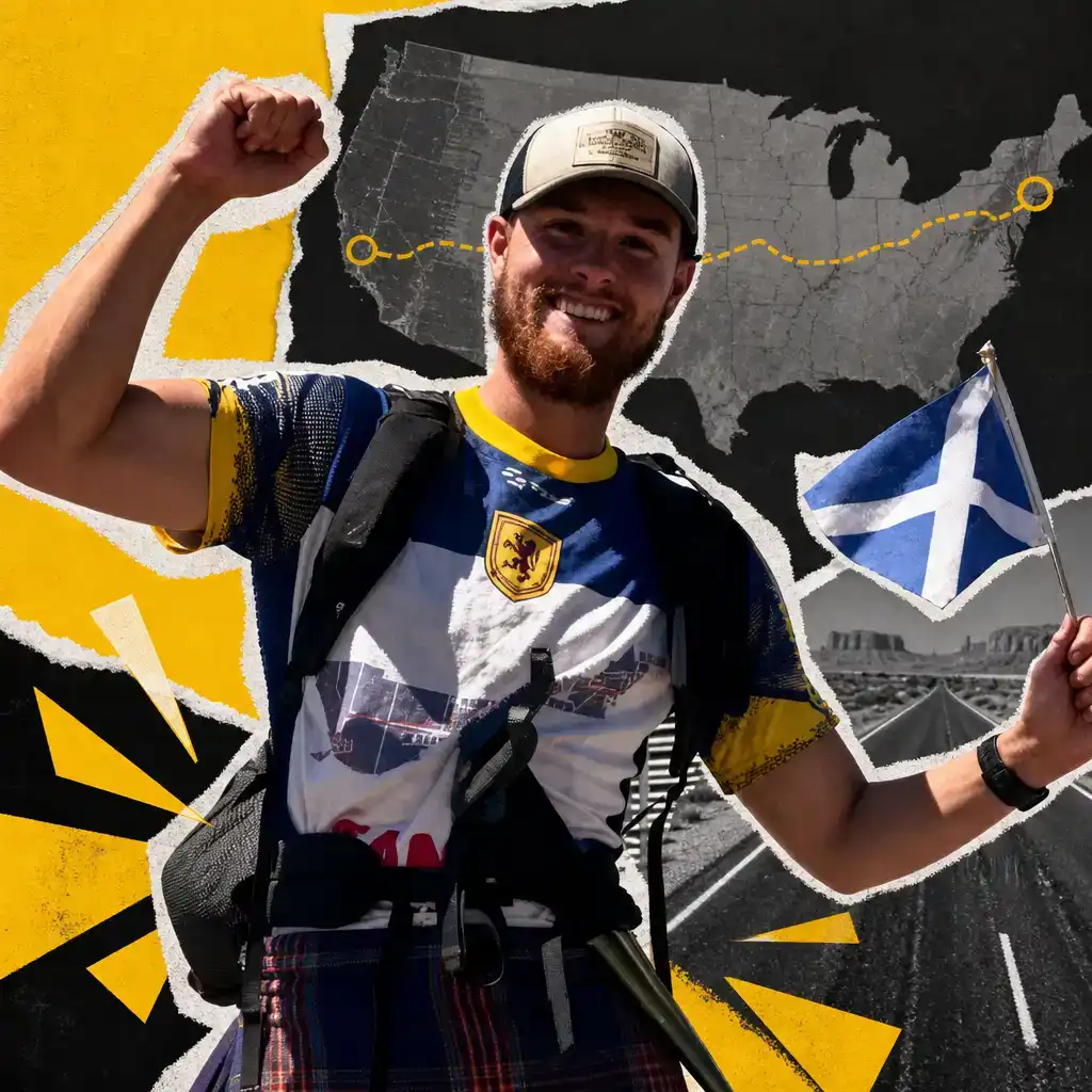 Scottish World Cup Fan Walks Across US (Los Angeles > New York)