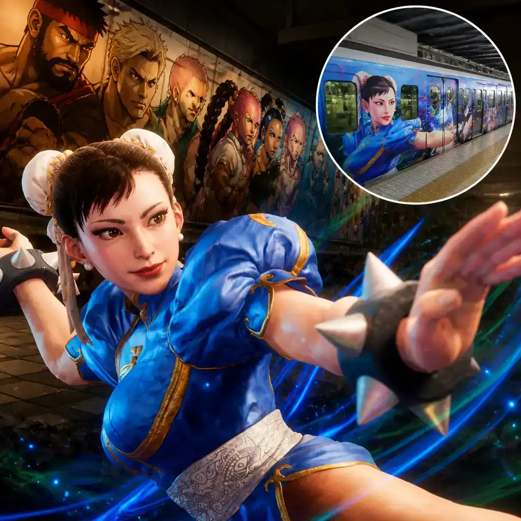 Street Fighter 6 Transforms a Japanese Station