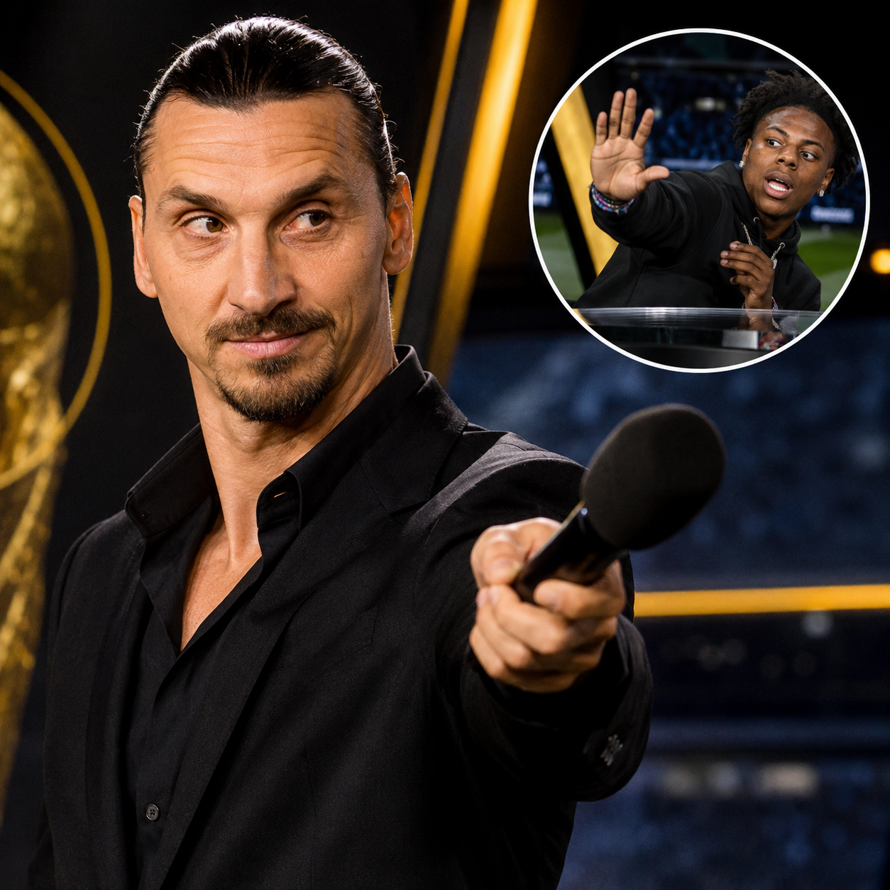 Zlatan boots IShowSpeed off World Cup set